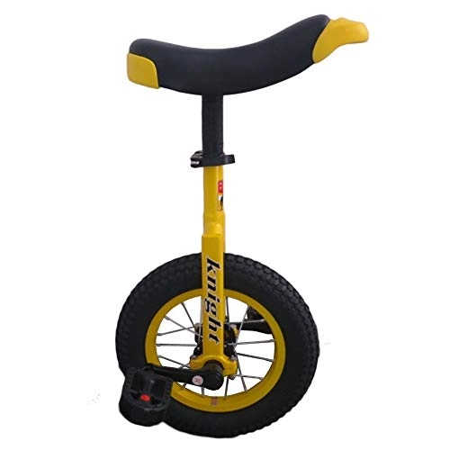 Unicycles : HWF Small 12" Unicycle for 5 Year Old Smaller Children / Kids / Boys / Girls, Perfect Starter Beginner Uni-Cycle, 4 Colors Optional (Color : Yellow, Size : 12 Inch Wheel)