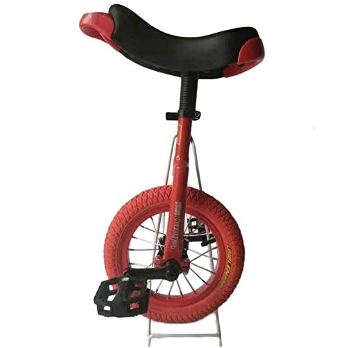 Unicycles : HWF Small 12inch Unicycle for Kids, Perfect Starter Beginner Uni-Cycle for 5 Year Old Smaller Children / Boys / Girls, Best Birthday Gift (Color : Red, Size : 12 Inch Wheel)