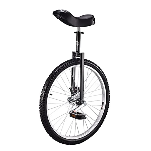 Unicycles : HWF Unicycle Adult 24 Inch, High-Strength Manganese Steel Fork, Adjustable Seat, One Wheel Bike for Adults Kids Men Teens Boy Rider, Mountain Outdoor (Color : Black, Size : 24 Inch Wheel)