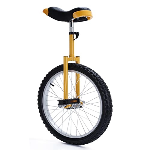 Unicycles : HWFF 18" Wheel Unicycle for Adults / Big Kid, Outdoor Boy Girls Beginners Unicycles, Aluminum Alloy Rim and Manganese Steel, Best Birthday Gift (Color : Yellow, Size : 18inch)