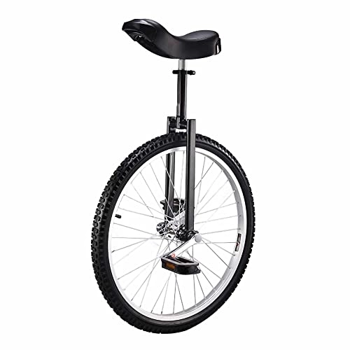 Unicycles : HXFENA Adjustable Unicycle, Balance Cycling Exercise Wheel Trainer Unicycles Skidproof Professional Suitable for Teens Beginners Adults / 24 Inches / Black