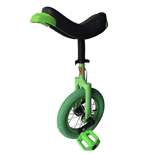 Unicycles : JLXJ 12inch Kid Unicycle for Boys, Girls, Mountain Skid Proof Wheel, For Beginners Fitness Exercise, Balance Cycling Bikes with Alloy Rim, for Height 70-115cm (Color : Green)