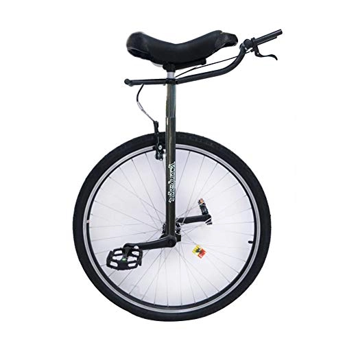 Unicycles : JLXJ Tall Adults Unicycle, Heavy Duty Extra Large 28"(71cm) Wheel Bike With Handle And Brakes, For Big Kid Height From 160-195cm (63"-77"), Height Adjustable