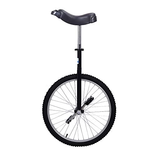 Unicycles : Keyzea 24 inch Unicycle for Adults, Adjustable Outdoor Unicycle with Aolly Rim(24'', Black)