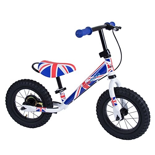 Unicycles : Kiddimoto Super Junior Metal Balance Bike For Kids - 18 Months To 5 Years - Fully Adjustable - The Easiest Way To Teach Children To Ride - Union Jack