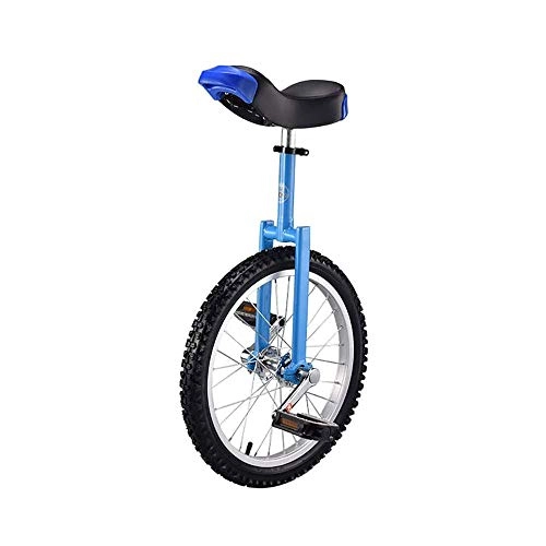 Unicycles : Kids, Adults The Trainer Unicycle, Height Adjustable Skidproof Mountain Tire Balance Cycling Exercise Bike Bike Balance Exercise Fun, Blue-24Inch