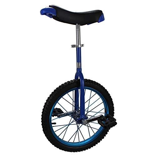 Unicycles : Kids Unicycle, Adjustable Balance Cycling Exercise Competitive Single Wheel Bicycle Skidproof Tire Suitable Height 120-140CM / 16 inches / Blue