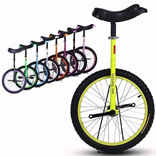 Unicycles : L.BAN Unicycle, 16 18 20 24Inch Adjustable Height Balance Cycling Exercise Trainer Use for Kids Adults Exercise Fun Bike Cycle Fitness