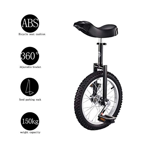 Unicycles : L.BAN Unicycle, Adjustable Bike 16" 18" 20" Wheel Trainer 2.125" Skidproof Tire Cycle Balance Use For Beginner Kids Adult Exercise Fun Fitness