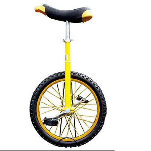 Unicycles : L.BAN Unicycle, Adjustable Bike Wheel Skidproof Tire Cycle Balance Comfortable Use Trainer 2.125" For Beginner Kids Adult Exercise Fitness Fun 16 18 20 24 Inch(yellow16inch)