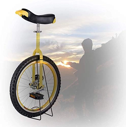Unicycles : L&WB Children's Unicycle, 16 / 18 / 20 / 24 Inch Frame Non-Slip Butyl Mountain Tire Balance Cycling Exercise Cycling Outdoor Easy To Mount, Yellow, 20 inch