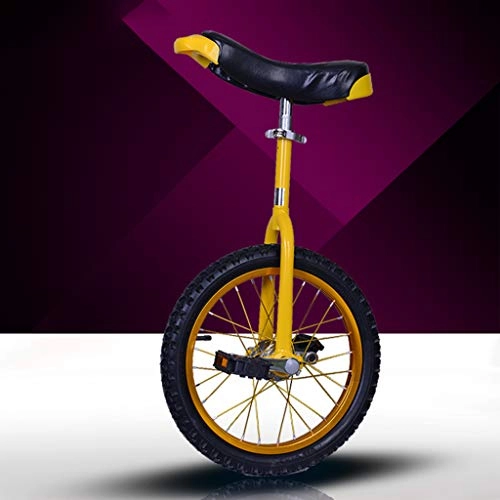 Unicycles : Lahshion Balance Cycling Exercise, Adjustable Unicycle 16 Inch and 18inch, Yellow, 18inches