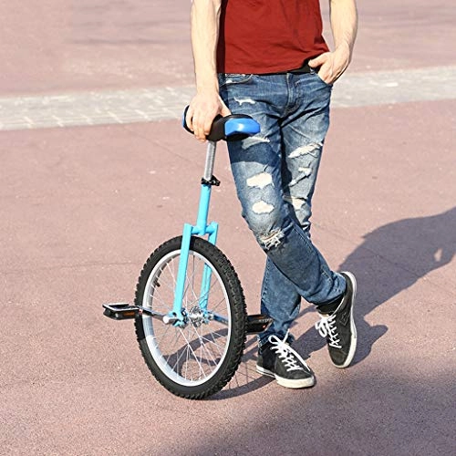 Unicycles : Lahshion Kid'S / Adult'S Trainer Unicycle, Balance Bikes Wheelbarrow, wheelbarrow rubber tires anti-sliding, anti-wear, pressure, anti-drop, anti-collision, Blue, 16inch