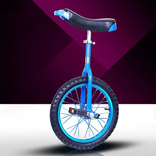Unicycles : Lahshion Wheel Trainer Unicycle, Freestyle Unicycle 16" / 18" (Purple / yellow / blue), Blue, 16inch