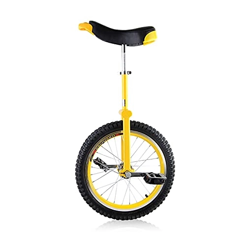 Unicycles : Large Adult's Unicycle for Men / Women / Big Kids 24inch Heavy Duty Steel Frame for Bike Cycling Adult Balance Exercise Safe Comfortable (Color : Yellow)