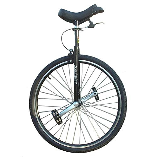 Unicycles : Larger Black Unicycle for Adults / Big Kids / Mom / Dad / Tall People Height From 160-195cm (63"-77"), 28 Inch Big Wheel, Load 150kg / 330Lbs (Color : Black, Size : 28 inch)
