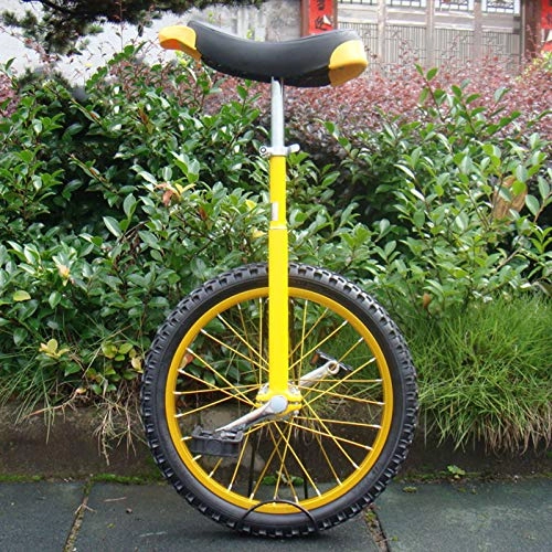 Unicycles : Lhh 14" / 16" / 20" Kid's / Adult's Trainer Unicycle，Height Adjustable Skidproof Mountain Tire Balance Cycling Exercise Bike Bicycle，Ages 8 Years & Up (Size : 16inch wheel)
