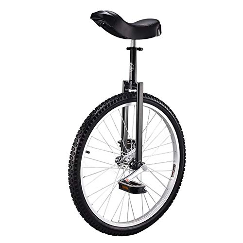 Unicycles : Lhh 24" Kid's / Adult's Trainer Unicycle with Ergonomical Design, Height Adjustable Skidproof Tire Balance Cycling Exercise Bike Bicycle (Color : Black)