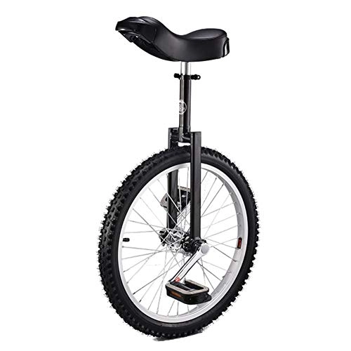 Unicycles : Lhh Black Kid's / Adult's Trainer Unicycle with Ergonomical Design, Height Adjustable Skidproof Tire Balance Cycling Exercise Bike Bicycle (Size : 24inch)