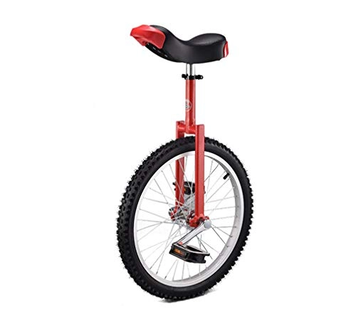 Unicycles : LHY RIDING Bicycle 20 Inch Unicycle Bicycle Single Wheel Child Adult Unicycle Balance Competitive Car Weight 100kg Adjustable Seat, Red, 20inch
