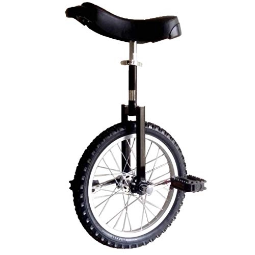 Unicycles : lilizhang 18 inches Kids Unicycle, Adjustable Balance Cycling Exercise Competitive Single Wheel Acrobatics Bicycle Skidproof Tire Suitable Height 135-165CM (Color : Black)
