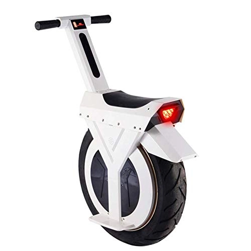 Unicycles : LIRUI Electric Unicycle, 17" 60V / 500W, Electric Scooter With Bluetooth Speaker, E-Scooter, Gyroroue Unisex Adult, White-90KM