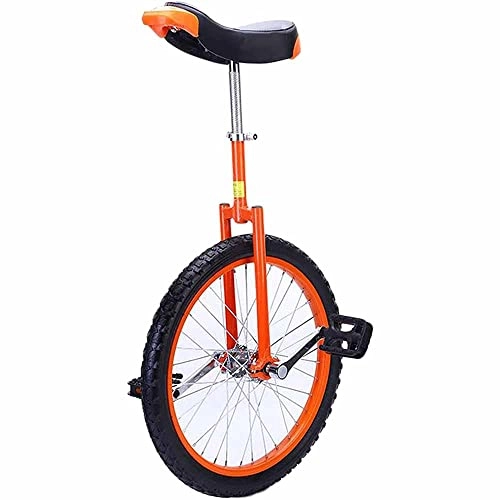 Unicycles : LJHBC Unicycle Road Bike Cleats with Indoor Bikes Pedals contoured ergonomic saddle for Kids Boys Girls Beginner Uni-Cycle Single Wheel(Size:14in, Color:Orange)