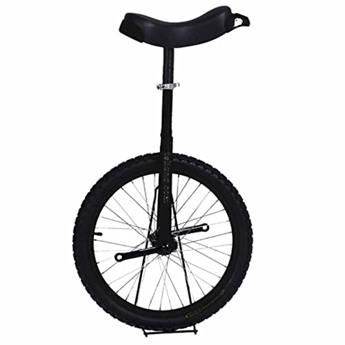 Unicycles : LJHBC Unicycle Unisex 18" Beginner Unicycle Anti-Skid Alloy Rim Fitness Exercise Pedal Bike with Adjustable Seat 5 Colors Optional (Color:Black)