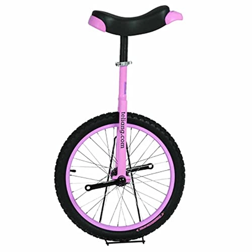 Unicycles : LJHBC Unicycle Unisex 18" Beginner Unicycle Anti-Skid Alloy Rim Fitness Exercise Pedal Bike with Adjustable Seat 5 Colors Optional (Color:Pink)