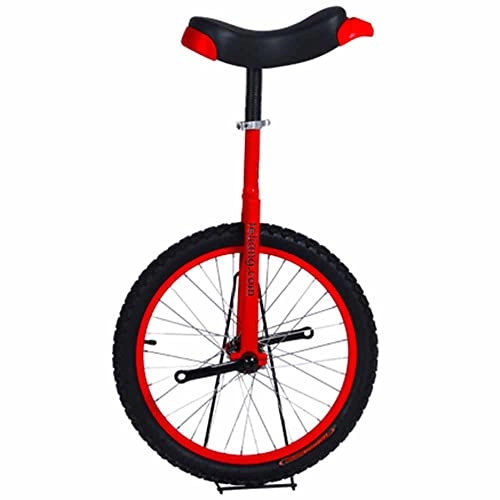 Unicycles : LJHBC Unicycle Unisex 18" Beginner Unicycle Anti-Skid Alloy Rim Fitness Exercise Pedal Bike with Adjustable Seat 5 Colors Optional (Color:Red)