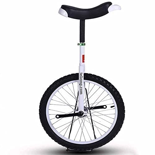 Unicycles : LJHBC Wheel Trainer Unicycle 24 Inch One Wheel Bike for Kids Men Woman Teens Boy Rider, Best Birthday Gift (Color:White)