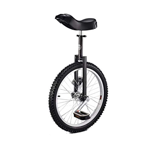 Unicycles : LNDDP Freestyle Unicycle 20 Inch Single Round Children's Adult Adjustable Height Balance Cycling Exercise Multiple Colour