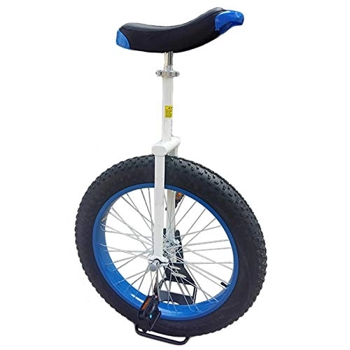 Unicycles : LoJax Freestyle Unicycle 20inch Beginners / Adults Unicycle, Heavy Duty Frame Unicycle Balance Bike, with Mountain Tire & Alloy Rim, Load 150kg / 330Lbs (Blue 20 Inch Wheel)