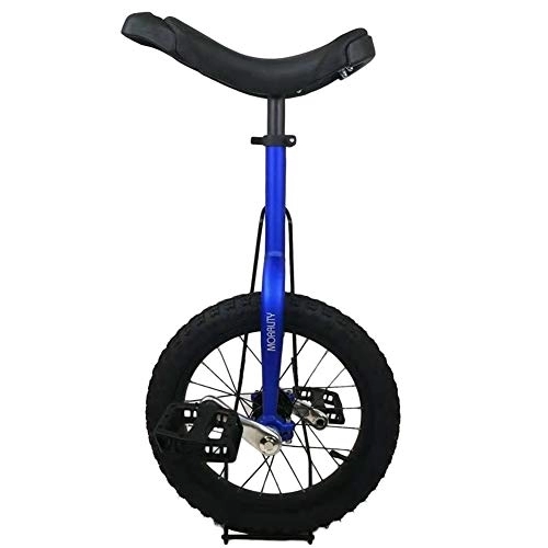 Unicycles : LoJax Kid's / Adult's Trainer Unicycle Lightweight Unicycle with Aluminum Alloy Frame, 16 Inch Unicycle for Kids / Boys / Girls Beginner, Blue, Best Birthday Gift (Blue 16 Inch Wheel)