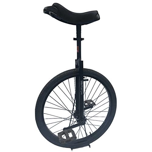 Unicycles : LoJax Wheel Trainer Unicycle 20 Inch Classic Black Unicycle, for Beginners / Adults, Heavy Duty Frame Balance Bike, with Mountain Tire & Alloy Rim, Best Birthday Gift (Black 24 inch)