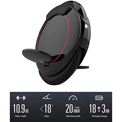 Unicycles : LPsweet Electric Unicycle, Plastic Pedals Contoured Ergonomic Saddle, Strong Steel Frame, One Wheel Self Balance Unicycle Outdoor Sports Fitness Exercise