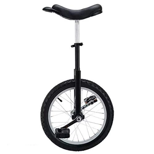 Unicycles : Lqdp 16 Inch Wheel Boys Unicycles for Big Kids / Small Adults(Height From 1.15 M-1.45m), Beginner Uni Cycle with Alloy Rim, Outdoor Sports (Color : Black)
