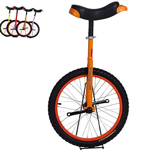 Unicycles : Lqdp 16'' Kids Unicycles for 12 Years Old Girl / Daughter, Adjustable Height Balance Cycling with Comfort Saddle, Best Birthday Present (Color : Orange)