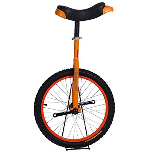 Unicycles : LXFA 20 Inch Wheel Unicycle for Adults Professionals, 16 / 18 Balance Cycling for Kids(7 / 8 / 9 / 10 / 12 Years Old), Sports Exercise (Color : Orange, Size : 20 inch)