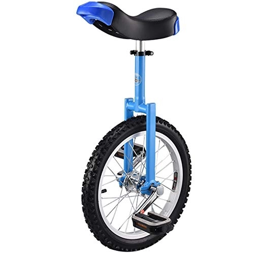 Unicycles : LXFA Adults Big Kids 24 / 20 Inch Unicycle, 18 / 16 Inch Unicycles for Boys Girls Child(8 / 9 / 12 / 15 Years), Outdoor Sports Balance Cycling (Color : Blue, Size : 16 inch)