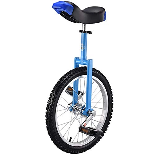 Unicycles : LXFA Adults Big Kids 24 / 20 Inch Unicycle, 18 / 16 Inch Unicycles for Boys Girls Child(8 / 9 / 12 / 15 Years), Outdoor Sports Balance Cycling (Color : Blue, Size : 18 inch)