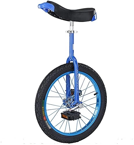 Unicycles : MeTikTok Unicycle Unicycle, Strong Manganese Steel Frame Wheels Unisex 16 / 18 / 20 / 24 Inch Wheel Unicycle Perfect Bicycle for Beginner / Children, Blue, 20 Zoll