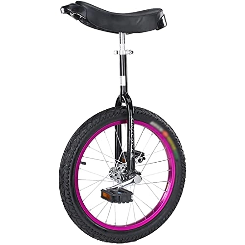 Unicycles : MeTikTok Unicycle Unicycle, Strong Manganese Steel Frame Wheels Unisex 16 / 18 / 20 / 24 Inch Wheel Unicycle Perfect Bicycle for Beginner / Children, Purple, 20 Zoll