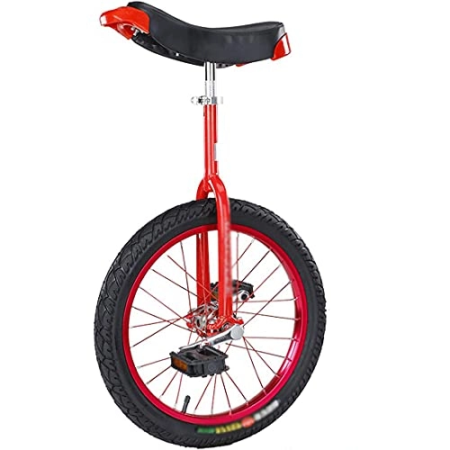 Unicycles : MeTikTok Unicycle Unicycle, Strong Manganese Steel Frame Wheels Unisex 16 / 18 / 20 / 24 Inch Wheel Unicycle Perfect Bicycle for Beginner / Children, Red, 24 Zoll