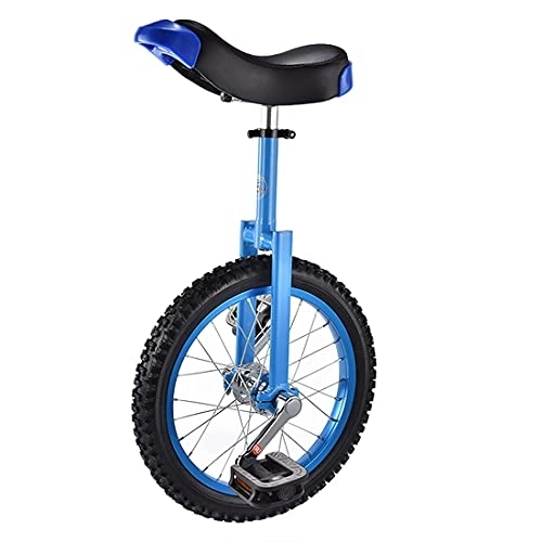 Unicycles : MeTikTok Unicycles 16 / 18 Inch Unicycle, Height Adjustable Unicycle, Non-Slip Aluminum Rim Mountain Tire Balance Exercise Fun Fitness for Adults Children Bike, Blue, 16 Zoll