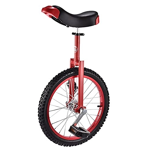 Unicycles : MeTikTok Unicycles 16 / 18 Inch Unicycle, Height Adjustable Unicycle, Non-Slip Aluminum Rim Mountain Tire Balance Exercise Fun Fitness for Adults Children Bike, Red, 16 Zoll