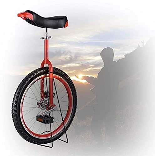 Unicycles : MeTikTok Unicycles Children Unicycle, Bicycle 16 / 18 / 20 / 24 Inch Unicycle Frame Non-Slip Butyl Mountain Tires Balance Cycling Exercise Outdoor Cycling Easy To Assemble, Red, 16 Zoll