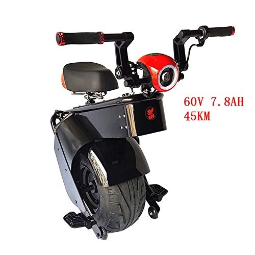 Unicycles : Motorized smart balance Scooter Powerful Electric Scooter 1000W 60V One Wheel Self Balancing Scooters Big Tires Motorcycle Electric Unicycle Scooter Adults 2020 (Color : B, Size : 45KM)