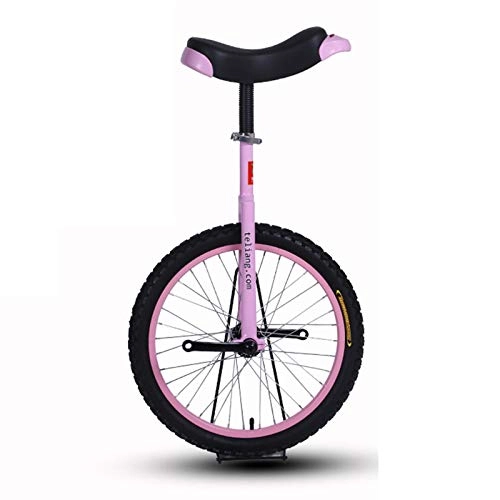 Unicycles : MXSXN 16 / 18 / 20 Inch Wheel Unicycle for Kids & Adults, Anti-Skid Alloy Rim Fitness Exercise Pedal Bike with Adjustable Seat, 18in