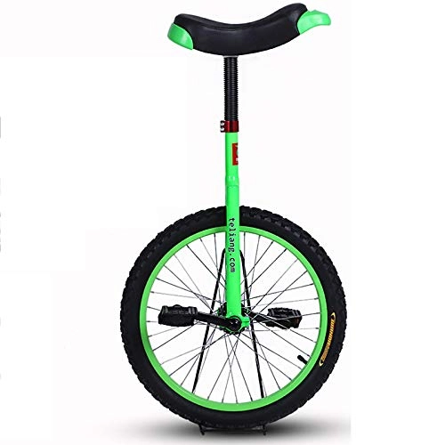 Unicycles : MXSXN 16" / 18" Green Unicycle for Kids / Boys / Girls, Large 20" Freestyle Cycle Unicycle for Adults / Big Kids / Mom / Dad, Best Birthday Gift, 20in